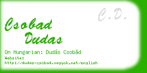csobad dudas business card